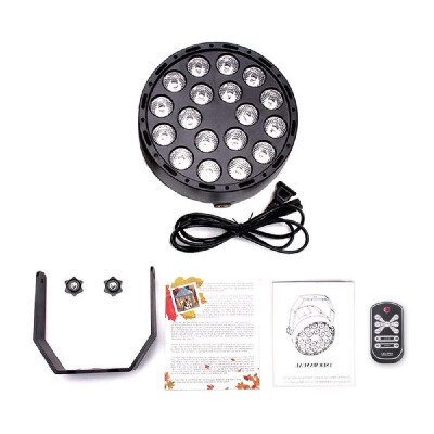 

UV Black Light 18 LEDs Par Stage Light Remote Control for Dark Party Wedding Dsico