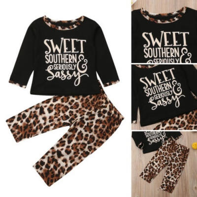 

Baby Girls Long Sleeve T-shirt TopsPants 2PCS Outfits Kids Clothes Set New