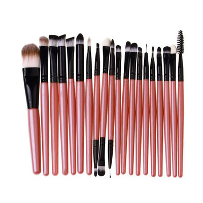 

Toponeto 20 Pcs Wooden handle Makeup Brush Set tools Make-up Toiletry Kit Wool Make Up Brush Set