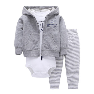 

Baby Boy Clothes Set Cotton Long-sleeved Hooded jacket hooded Pants 3 PCS Infant Toddler suits unisex Girls clothes newborn