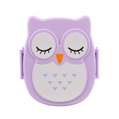 

JPGIF Owl Lunch Box Food Container Storage Box Portable Bento Box Yellow