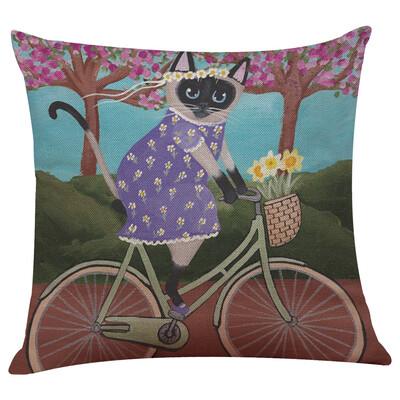 

〖Follure〗Cute Cat Sofa Bed Home Decoration Festival Pillow Case Cushion Cover