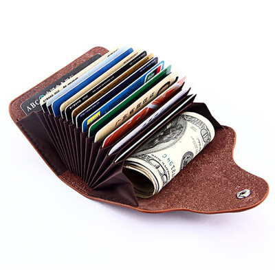 

Male Wallets Genuine Leather Credit Card Holder Wallet Men Business Clutch Pillow Designer Mini Coin Purse Card Package Unisex
