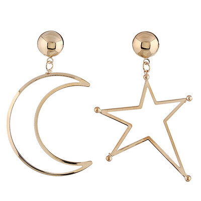 

fashion girls earrings jewellery irregular stars moon design jewellery trend gift