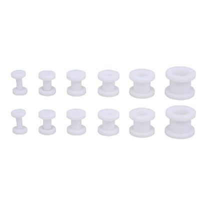 

6 Pairs of Plastic Body Piercing Ear Stretching Gauges Kit Ear Tunnels Plugs Stretchers Expander Set