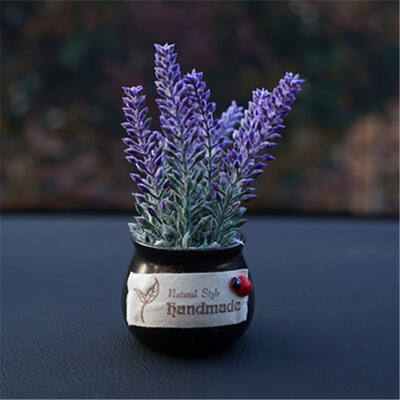 

Car Simulation Plant Ornaments Lovely Green Plant Chrysanthemum Rose Lavender Car Decor