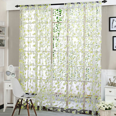 

Fashion Window Curtain Flower Print Divider Tulle Sunflower Pattern Voile Drape Panel Sheer Scarf Valances
