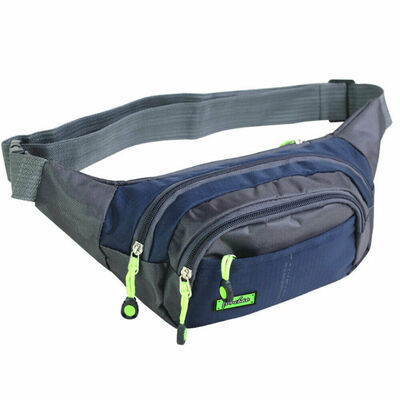

2019 New Style Zipper Patchwork Running Bag Bum Travel Handy Hiking Sport Fanny Pack Waist Belt Zip Pouch