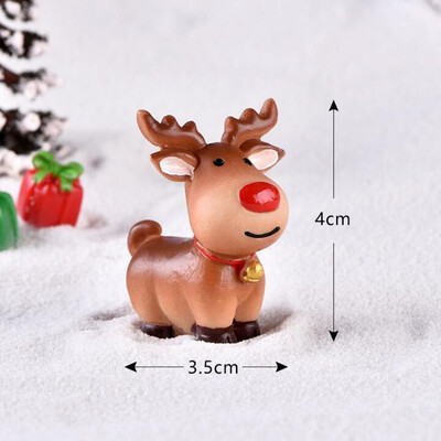 

Gobestart Mini Couple Christmas Elk Snow Senior Sleigh Deer Car Micro Landscape Snow Scene