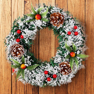 

〖Follure〗Wall Hanging Christmas Wreath Decoration For Xmas Party Door Garland Ornament