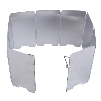 

9-plates Foldable Camping Stove Wind Shield Screen Cookout Picnic Windbreak