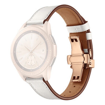

〖Follure〗Butterfly Buckle Leather Wrist Watch Strap Band For Samsung Active Watch 20mm RG