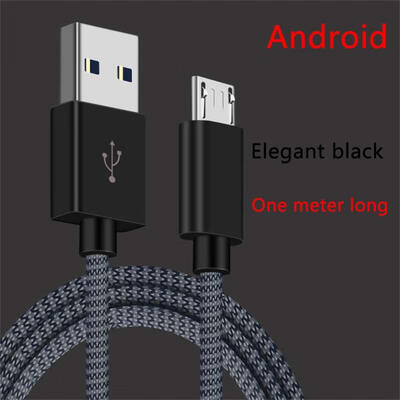 

Universal 1m Braided USB To Micro USB Charging Data Cable Cord Line For Android Phones-1m