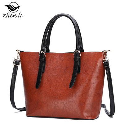

Explosion bag female new sewing thread PU leather European&American style female hair bag
