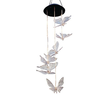 

Outdoor Solar Light Yard Garden Home Party Butterfly Dragonfly Moon And Star Sun Snowflake Hanging Decorative Lamp