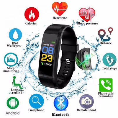 

GTcoupe Smart Bracelet Heart Rate Monitor Blood Pressure Monitor Colorful Screen Vibrating Alarm Clock