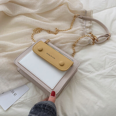

Summer new color small bag female 2019 new wave Korean version of the wild single shoulder slung fashion chain small square bag
