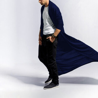 

Mens Full Loose Coat Cloak Cape Cardigan Long Length Adult Baggy Tops Custumes