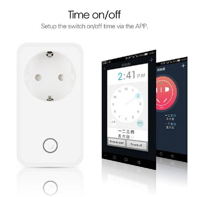 

FEBITE FBE1 10A WiFi Smart Socket EU Plug Support Smartphone Remote Control & Timing Switch Works with Amazon Alexa & Google Home