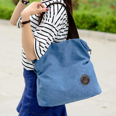 

Women Canvas Crossbody Bag Solid Color Zipper Grab Handles Top Large Capacity Handbag Totes Shoulder Bag