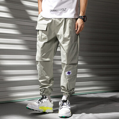 

Tailored Mens Casual Fashion Hallen Loose Pure Color Outdoors Sports Overalls Long Pants