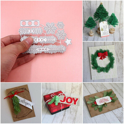 

Gobestart Metal Christmas Tree Wreath Cutting Dies Stencil Scrapbook DIY Paper Craft Gifts