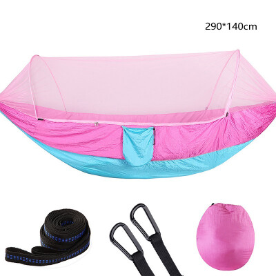 

Outdoor Mosquito Net Parachute Hammock Portable Camping Hanging Sleeping Bed High Strength Sleeping Swing 290x140cm