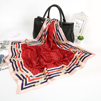 

Korean version of autumn&winter wild scarf dual-use shawl womens bib wild fashion printing silk scarves sunscreen