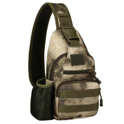 

Outdoor MilitaryWater Bottle Bags Riding Camouflage Nylon Men Chest Bag Tactic Bike Cycling Travel Riding Shoulder Bag With USB