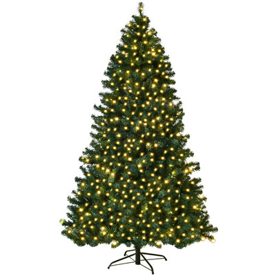 

PVC Artificial Christmas Tree w LED Lights & Stand-8