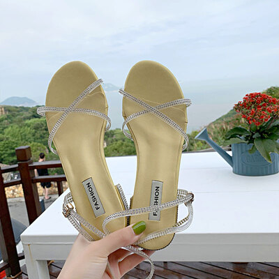 

Sandals women in the tide summer rough with fashion hundred fairy wind a word with water drill high heel