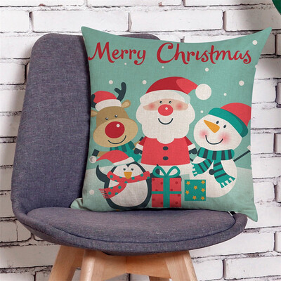 

Siaonvr Home Decor Cushion Cover Merry Christmas Pillowcase Sofa Throw Pillow Covers