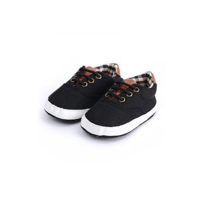 

0-18Months Toddler Infant Canvas Anti Slip Newborn Baby Boy Crib Shoes NEW