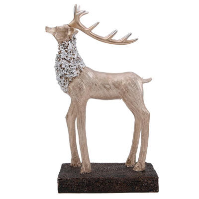 

Greensen 2pcs Resin Crafts Retro Deer Ornaments Tabletop Decoration Elk Ornaments Champagne Gold