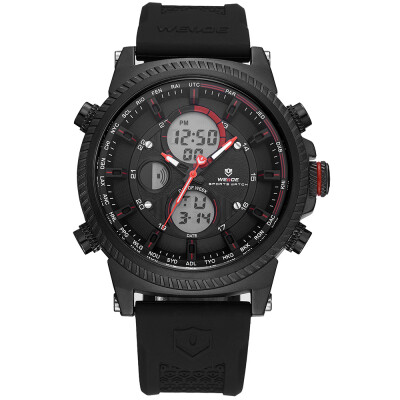 

WEIDE WH6403 Quartz Digital Electronic Watch Dual Time Month Date Week Second Minute Hour Display 3ATM Waterproof Timer Business