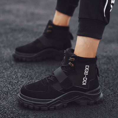 

Summer Mens Shoes High-top Leisure Trends Canvas Board Shoes Autumn TeenagersTrendy Shoes