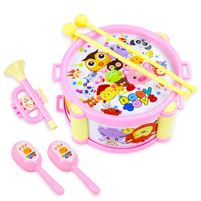 

Tailored 6PC Drum Musical Education Bell Toy Instrument Toy Birthday Presents GN