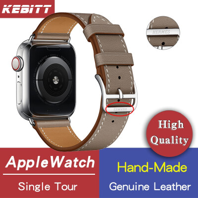 

Kebitt genuine leather men women single tour bands For apple watch series 4 3 iwatch herm strap 38 40MM 42 44mm band