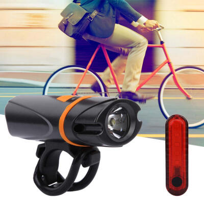 

Greensen USB Charging Bicycle Light Waterproof Headlight Taillight Kit Mountain Bike Lamp Set