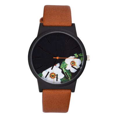 

Business Women Watches Fashion Quartz Wristwatch Different patterns Ladies Clock Black Dial Leather Strap Relogio Feminino