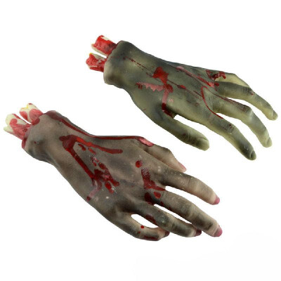 

Halloween Horror Props Fake Human Arm Hands Bloody Scary Fake Hand Finger Leg Foot Haunted House Party Decorations