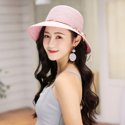 

Hat ladies summer Korean Beach Hat Beach Sun Hat Sun travel Hat fisherman Hat Joker straw hat