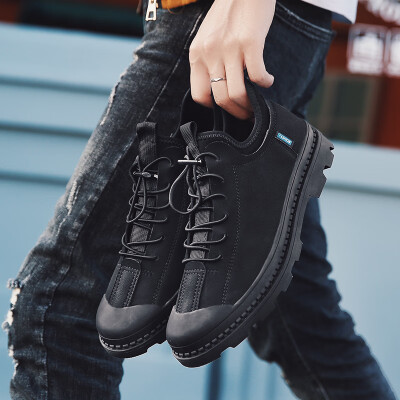 

Autumn Martin boots male Korean version of the trend to help casual mens shoes British fashion high to help mens tooling boots boots