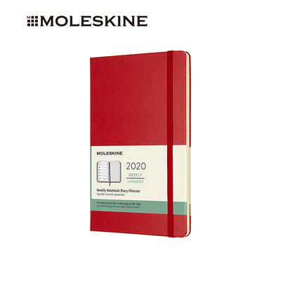 

MOLESKINE 2020 12 months Hard Face Weekly Notepad Schedule Hand Pocket Pocket Type Large Large Scarlet - Large Weekly Book 8882