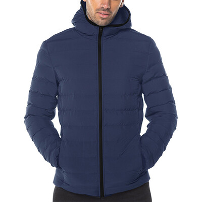 

Men Winter Warm Padded Jacket Hooded Zipper Slim Long Sleeve Outwear Coat -2XL