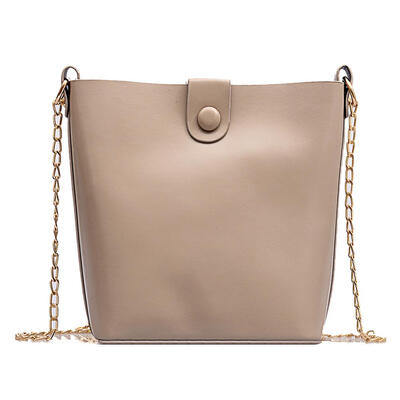 

Pure Color Letter Print Shoulder Handbags Women Chain Leather Crossbody Bag