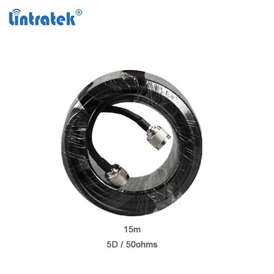 

15 Meters Male To N Male Connector 50ohm 5D Coaxial Cable For Cellular Mobile Phone Signal Booster Repeater Amplifier10