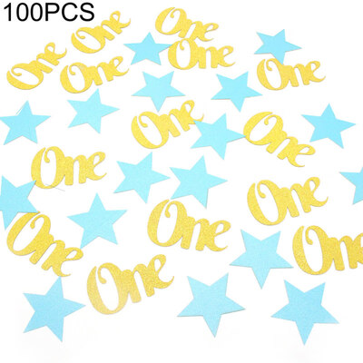 

100PcsSet Stars One Letter Baby 1st Birthday Party Wedding Table Decor Props
