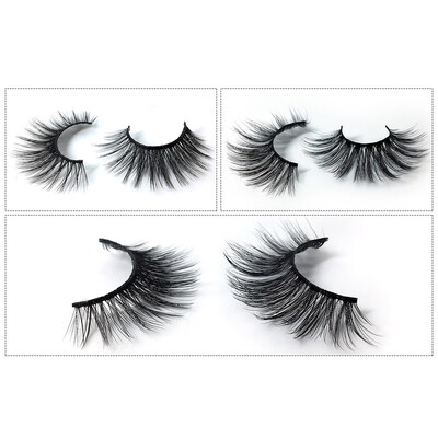 

Gobestart 12 Pairs Long Natural Thick Handmade Fake False Eyelashes Eye Lashes Fluffy Stri