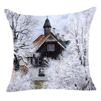 

Siaonvr Christmas Pillow Cover Decor Pillow Case Sofa Waist Throw Cushion Cover